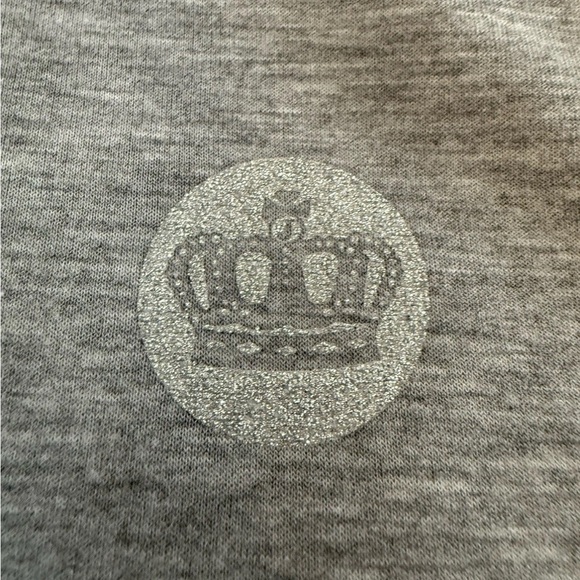 Juicy Couture Womens Sz M Puff Sleeve Glitter Logo Hoodie Grey Lightweight - Picture 7 of 12